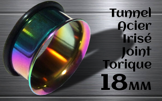 Tunnel joint torique Acier irisé - 18 mm