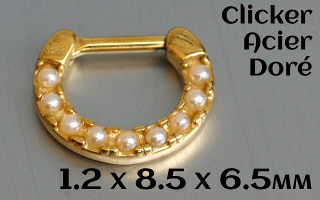 Clicker acier Doré 1.2 x 8.5 x 6.5