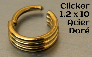 cliker Acier Doré 1.2 x 10