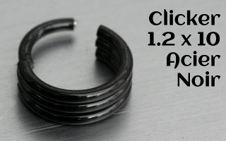 cliker Acier Noir 1.2 x 10