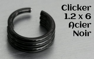 cliker Acier Noir 1.2 x 6