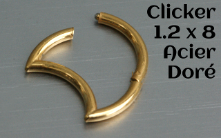 clicker Acier Doré 1.2 x 8