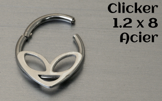 clicker acier 1.2 x 8 mm- alien