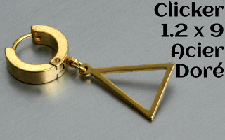 Anneau clicker 1.2 x 9 Acier Doré