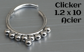 clicker acier 1.2 x 10