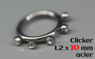 Clicker acier 1.2 x 10