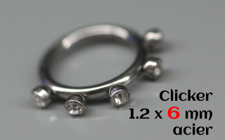 Clicker acier 1.2 x 6
