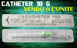 cathter 18 G (calibre14) à l unité