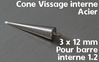 Cone Acier 3 x 12 mm vissage US