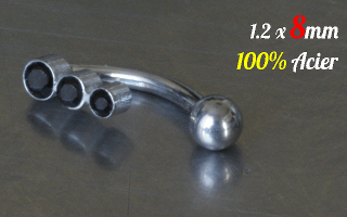 Micro Bananes Acier 1.2 x 8 Acier
