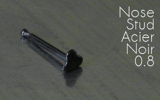 Nose studs Acier Noir 0.6