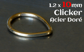 Clicker Acier Doré 1.2 x 10
