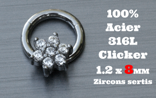 Clicker acier 1.2 x 8 - 100 % Acier - zircon sertis