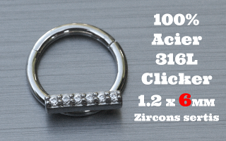 Clicker acier 1.2 x 6 - 100 % Acier - zircon sertis