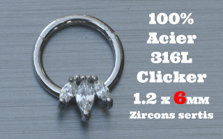 Clicker acier 1.2 x 6 - 100 % Acier - zircon sertis