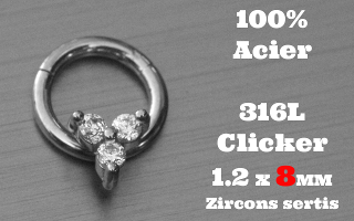 Clicker acier 1.2 x 8 - 100 % Acier - zircon sertis