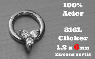 Clicker acier 1.2 x 6 - 100 % Acier - zircon sertis