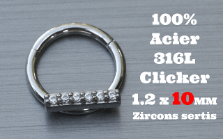Clicker acier 1.2 x 10 - 100 % Acier - zircon sertis