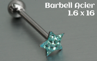 Barbell Acier 1.6 x 16