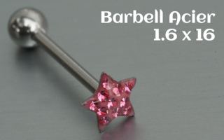 Barbell Acier 1.6 x 16