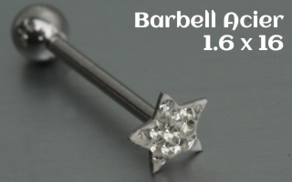 Barbell Acier 1.6 x 16