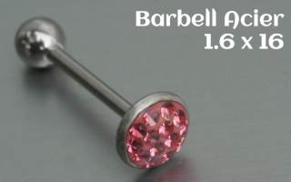 Barbell Acier 1.6 x 16