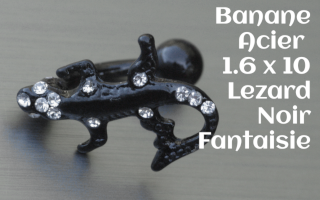 banane acier noir 1.6 x 10 - lezard Noir inversé
