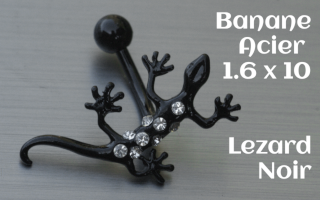 banane acier Noir 1.6 x 10 - lezard