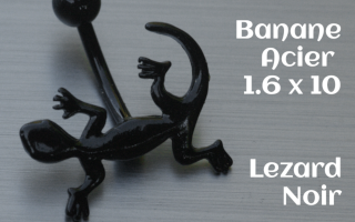 banane acier Noir 1.6 x 10 - lezard