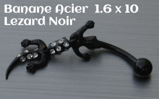 banane acier Noir 1.6 x 10 - lezard articulé