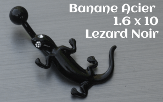 banane acier Noir 1.6 x 10 - lezard