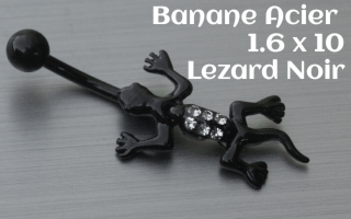 banane acier Noir 1.6 x 10 - lezard articulé