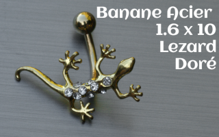 banane acier Doré 1.6 x 10 - lezard