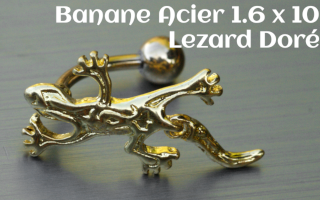 banane acier Doré 1.6 x 10 - lezard inversé