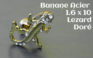 banane acier Doré 1.6 x 10 - lezard inversé
