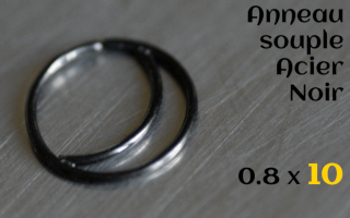 Anneau Souple acier Noir 0.8 x 10