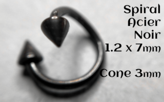 piral acier Noir 1.2 x7 cone 3 mm