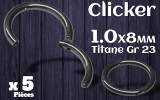 clicker titane Gr23 1.0 x 8 mm