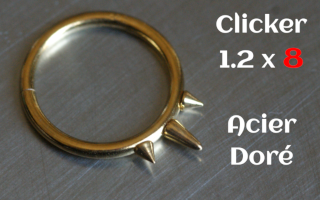 clicker acier 1.2 x 8 Acier doré