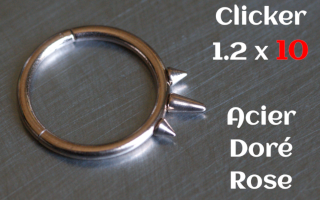 clicker acier 1.2 x 10 Acier Dore Rose
