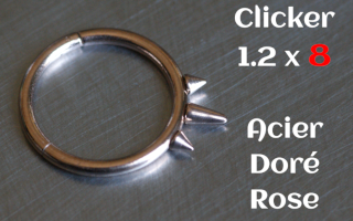 clicker acier 1.2 x 8 Acier Dore Rose