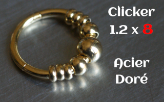 clicker acier 1.2 x 8 Acier Dore