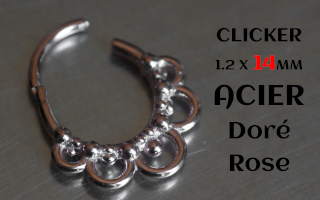 clicker acier 1.2 x 14 Acier dore rose