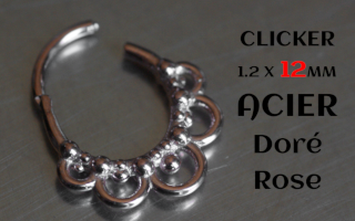 clicker acier 1.2 x 12 Acier dore rose