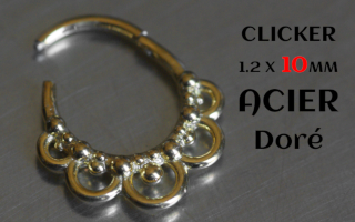 clicker acier 1.2 x 10 Acier dore