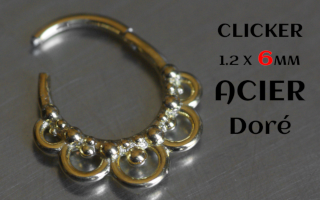 clicker acier 1.2 x 6 Acier dore