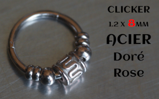 clicker acier 1.2 x 8 Acier dore rose