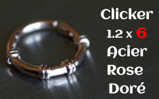 clicker acier 1.2 x 6 Acier dore rose