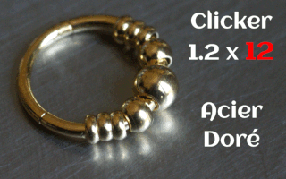 clicker acier 1.2 x 12 Acier dore