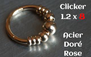 clicker acier 1.2 x 8 Acier dore rose